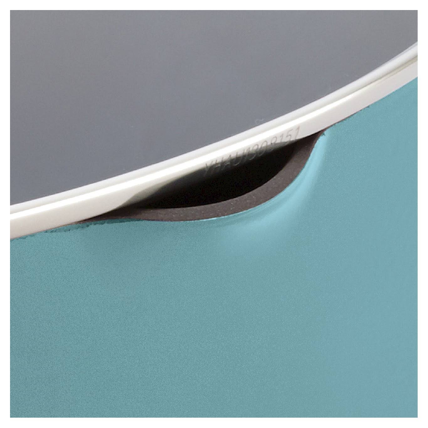 Hard Enamel Nonstick 8-Quart Covered Oval Pasta Pot with Pour Spout, Agave Blue O9850
