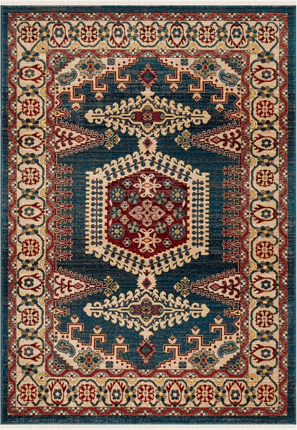 8' x 10' Red Ivory Traditional Oriental Area Rug C66287