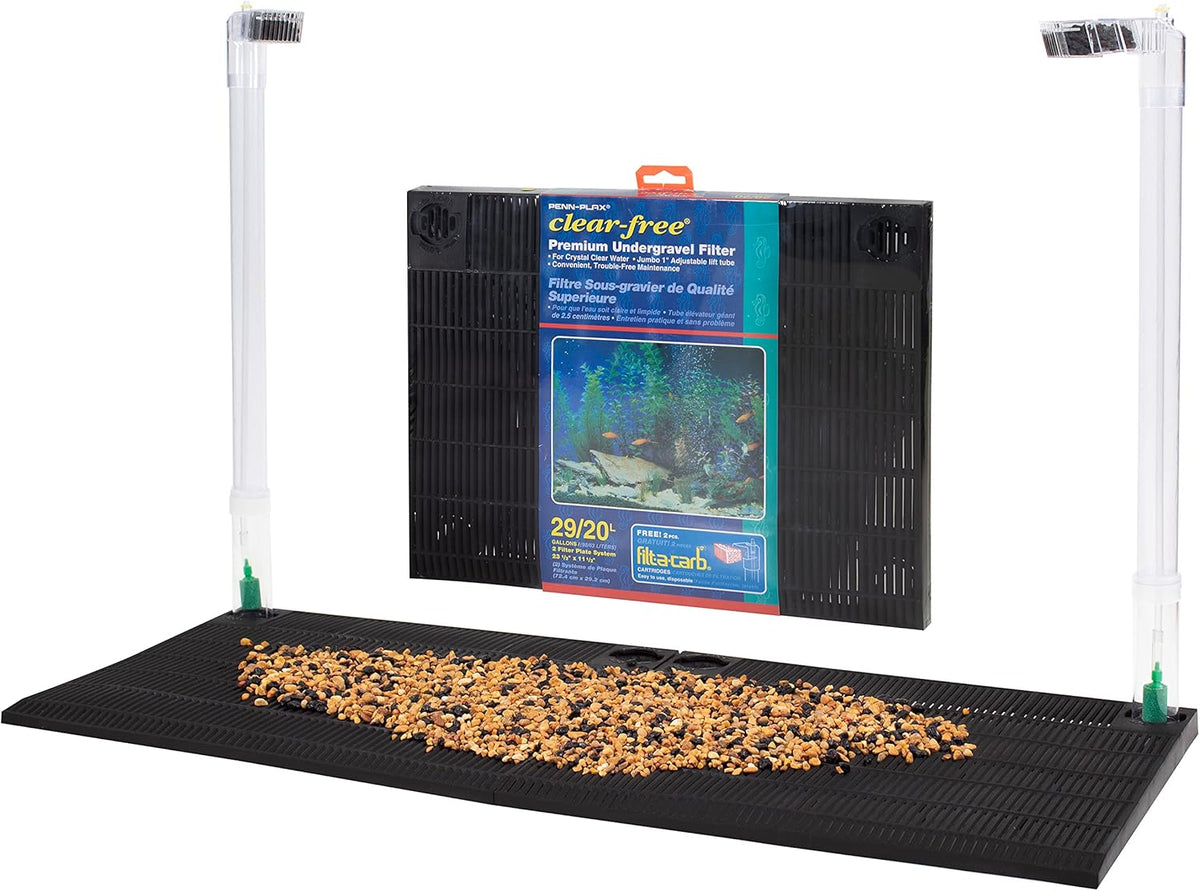 Undergravel Aquarium Filter for 20 (Long) - 29 Gallon Tanks – Two 14” x 11.1” Plates K54968