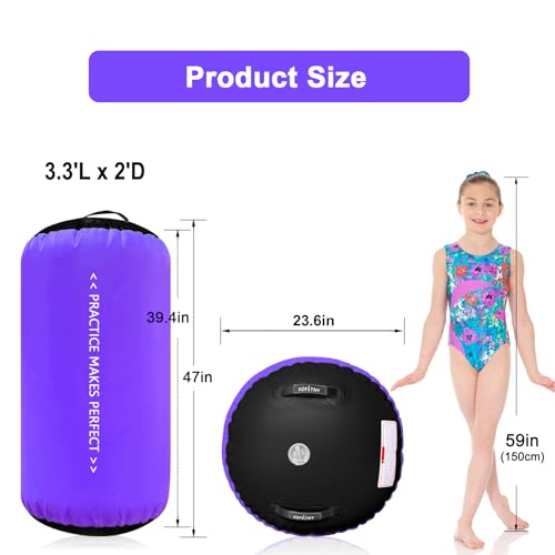 Inflatable Gymnastics Air Mat Tumbling Track with Air Barrel Octagon Mat with Pump B931249