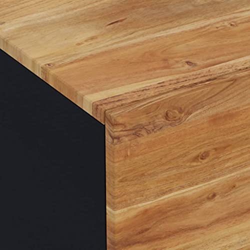 Solid Wood Acacia TV Stand with 4 Compartments E477