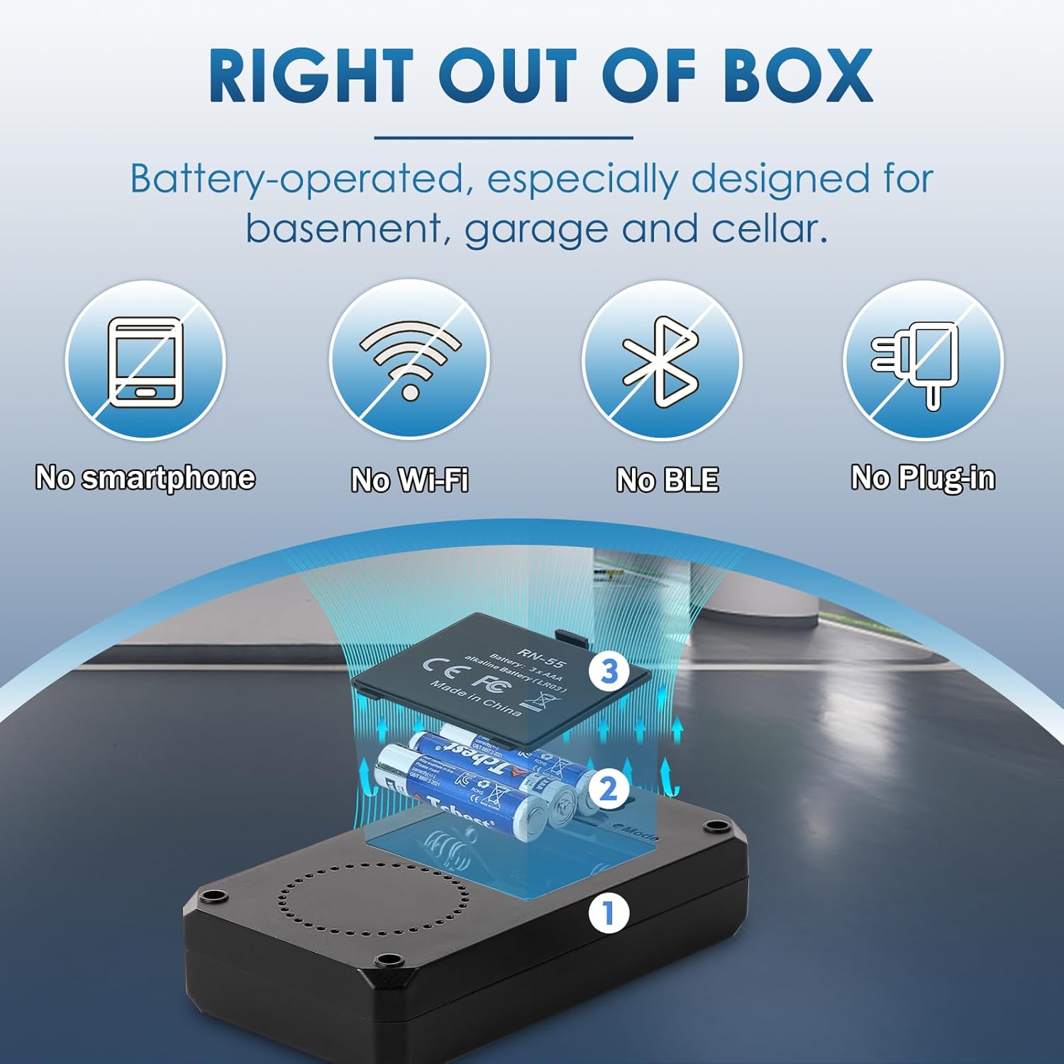 Portable Radon Detector, Battery-Powered L993