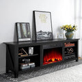 Wood Texture Electric Fireplace TV Stand Y2804