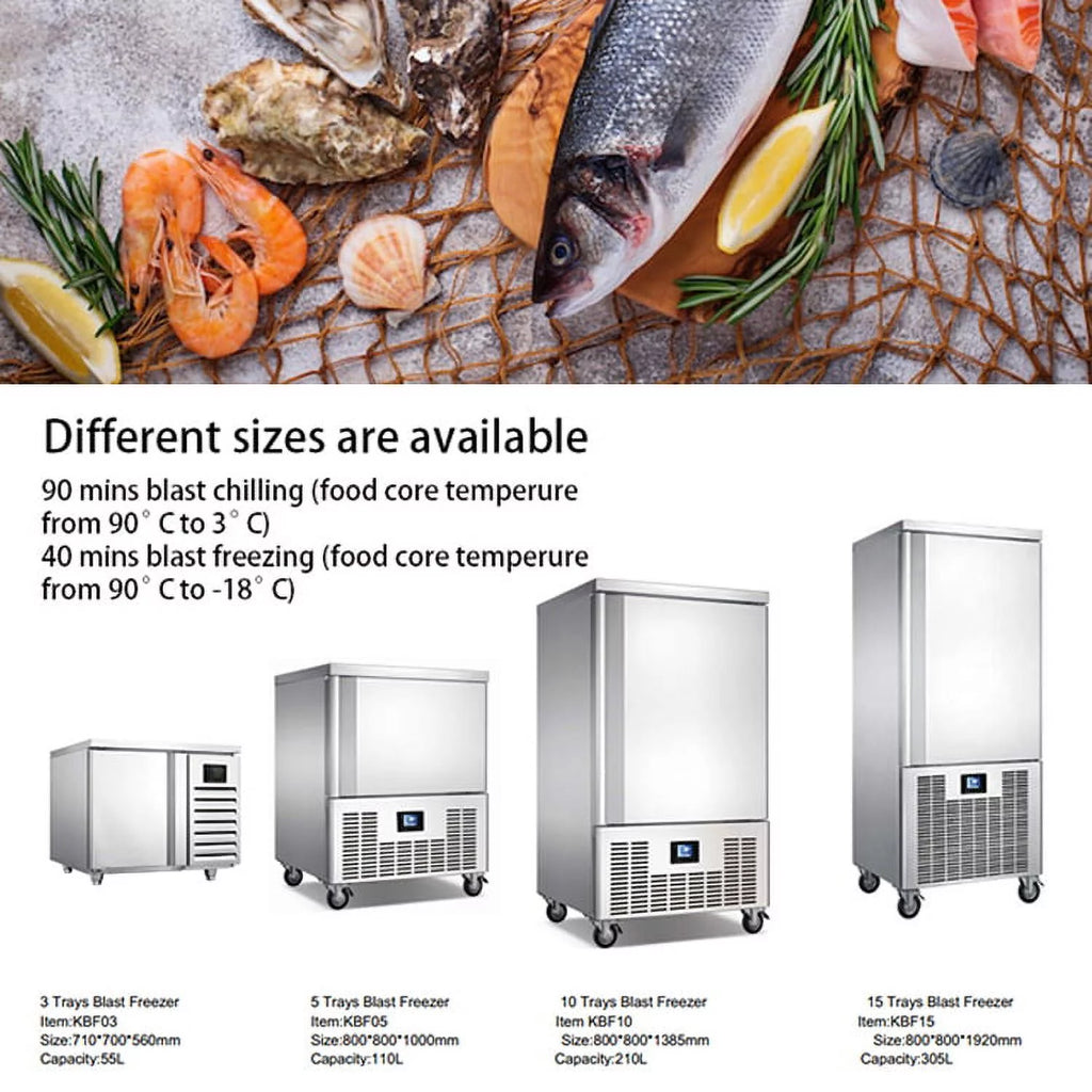 Commercial 3 Trays Blast Chiller & Freezer G362