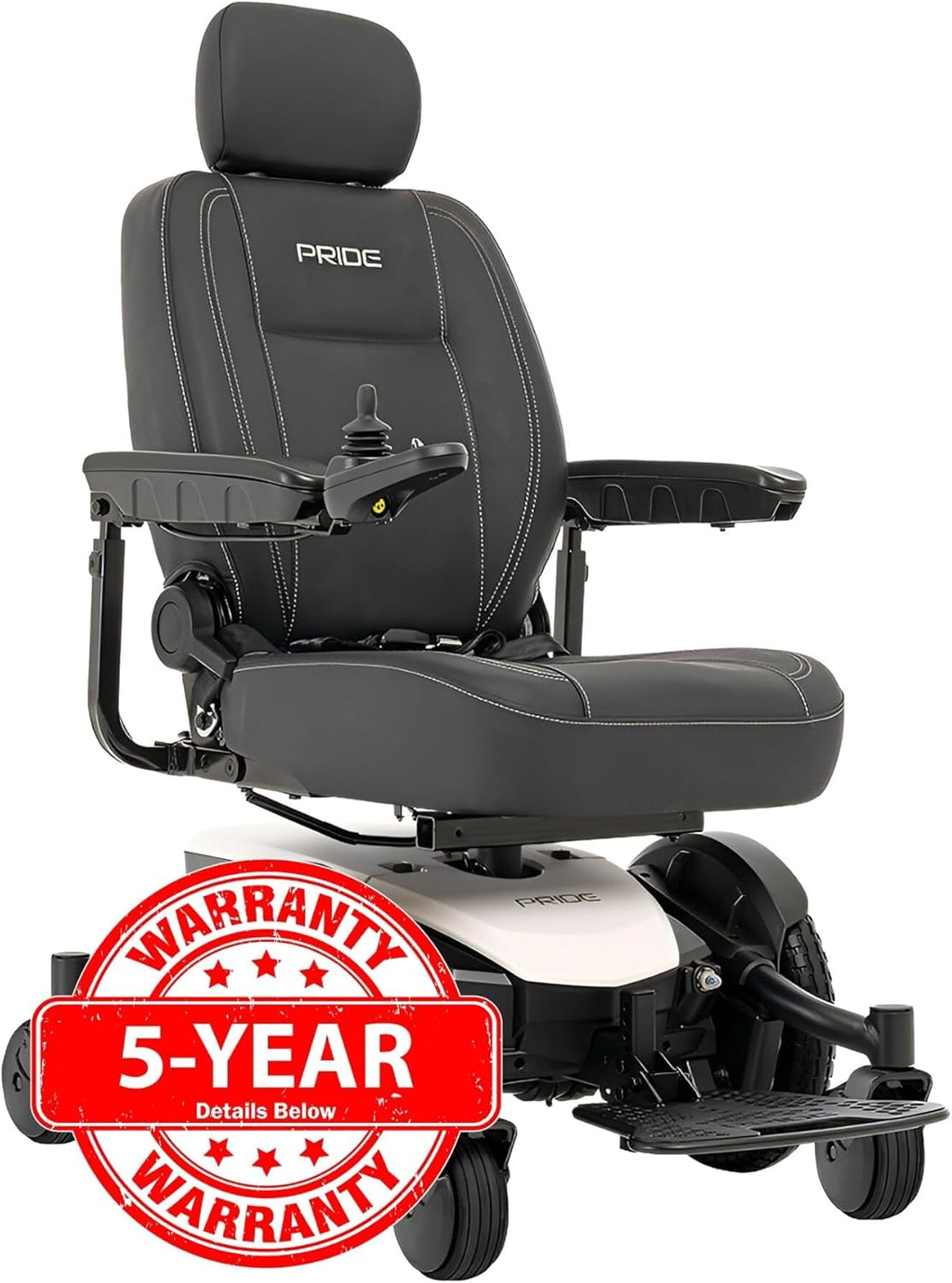 White Electric Wheelchair with U-1 Battery, 300 Lbs Weight Capacity, 16"x16-18" Seat Size S11436