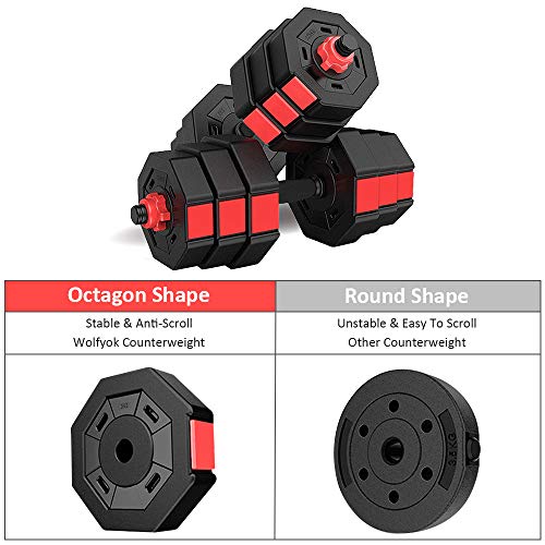 Set of 2 Adjustable Dumbbell Barbell Weight Set O57336