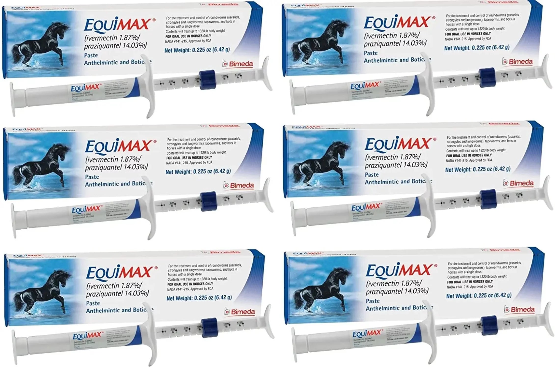 6 Tubes Horse Wormer F3281