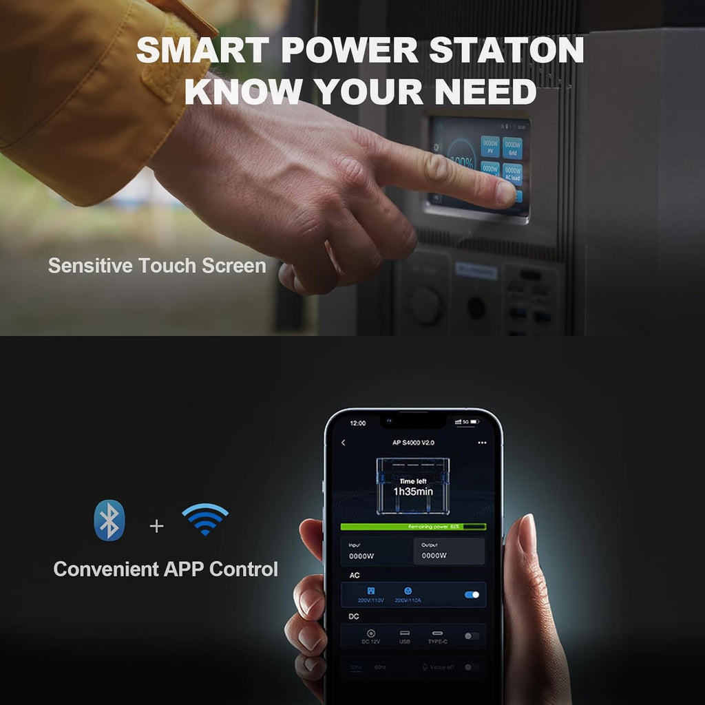 3456Wh LiFePO4 Portable Power Station with 3600W AC Output M745909