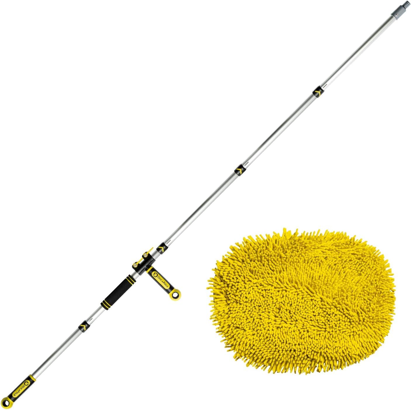 Wall Duster with 7-30 Foot Extension Pole and Chenille Microfiber Cleaning Head U5694