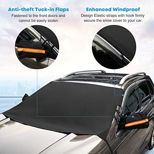 600D Heavy Duty Car Windshield Snow Cover (76 x 49 inches) Y980977