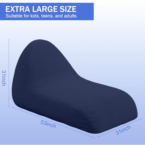 Pink Corduroy Bean Bag Chair with Filler E806836