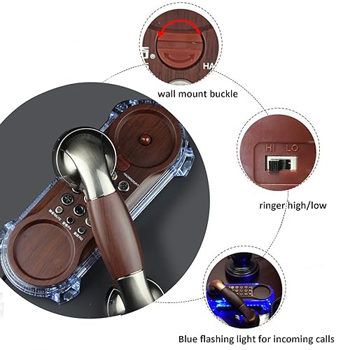 Red Bronze Small Retro Wall Mounted Telephone I228727
