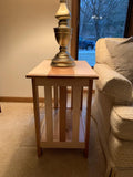 Handcrafted Wood Maple Side Table 21.5 Inches Tall T5712