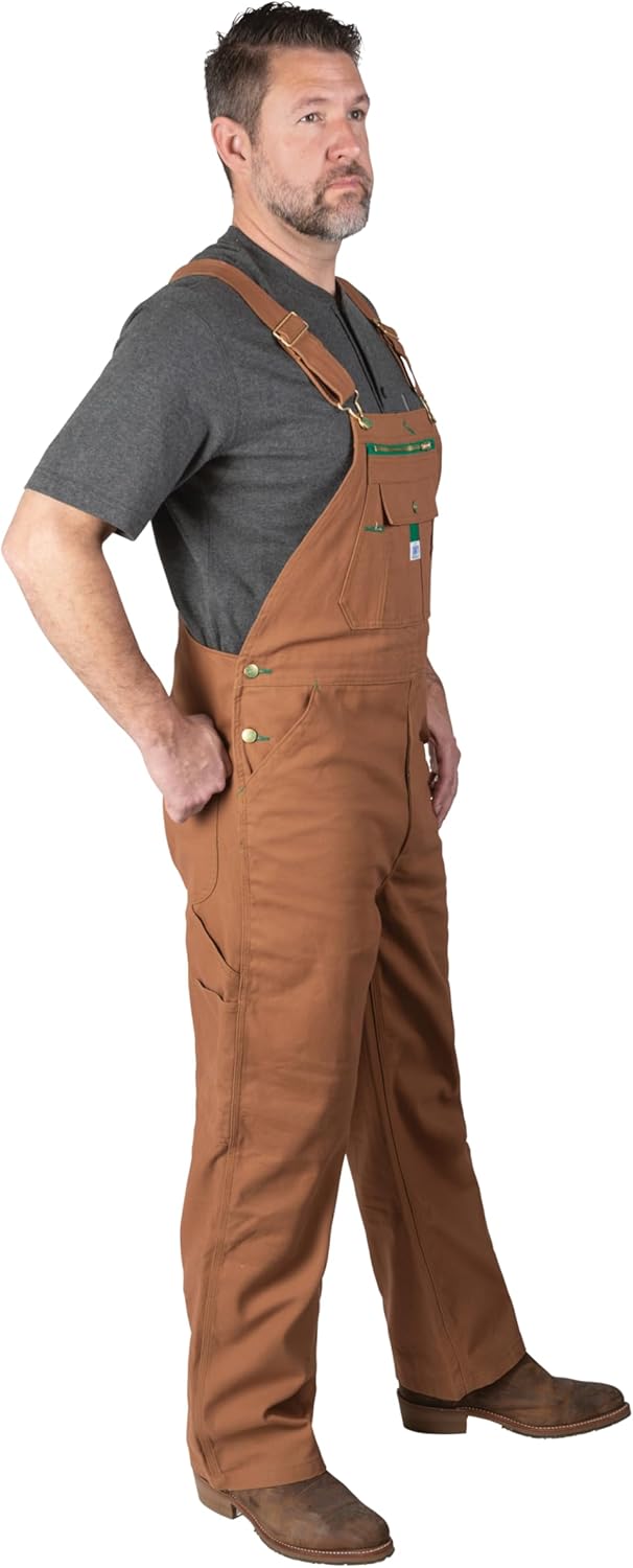 Men's Duck Bib Overall, Pecan, 38x32 D599