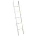 White Distressed Wood Blanket Ladder H5374