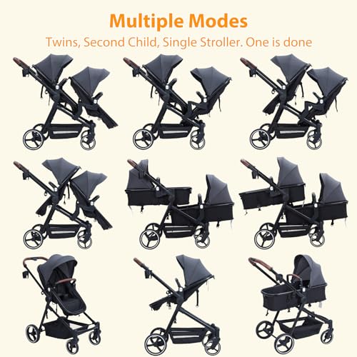 Light Gray Double Stroller L7646