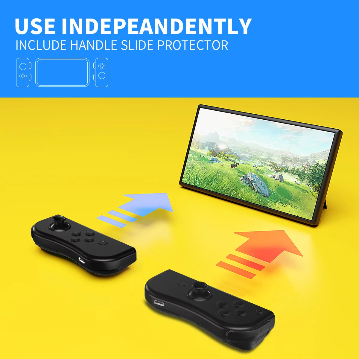 Black Wireless Joypad Controllers for Nintendo Switch U664