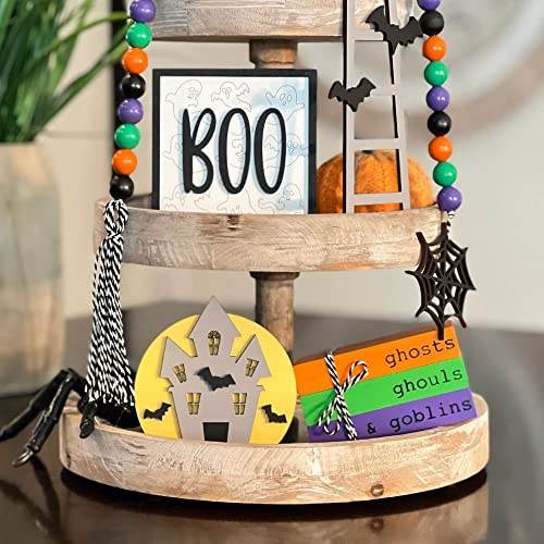 7 Pcs Halloween Themed Tiered Tray Decor Set K5774