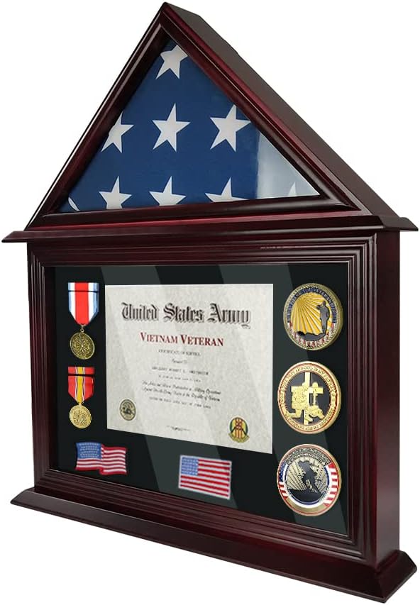 3' X 5' Flag Display Case Frame Military Shadow Box D94575