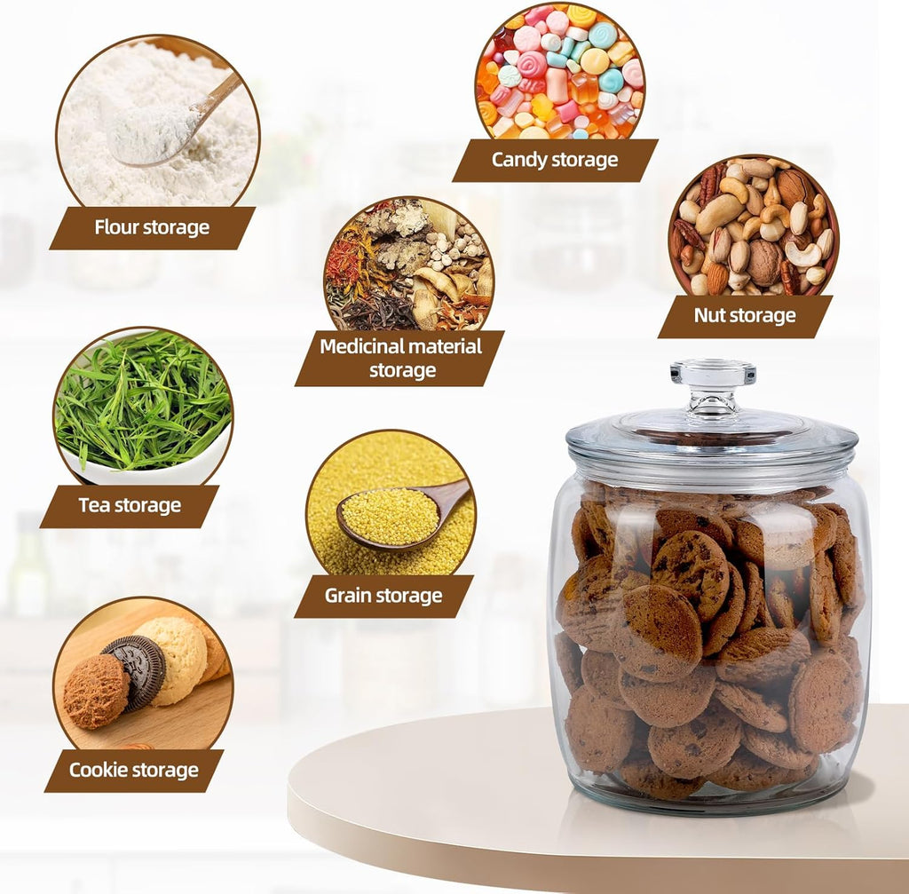 2 Pack 71 oz Glass Jar with Lid G4792