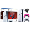 PlayStation 5 Slim Disc Edition with Two Controllers White and Nova Pink Dualsense V91413