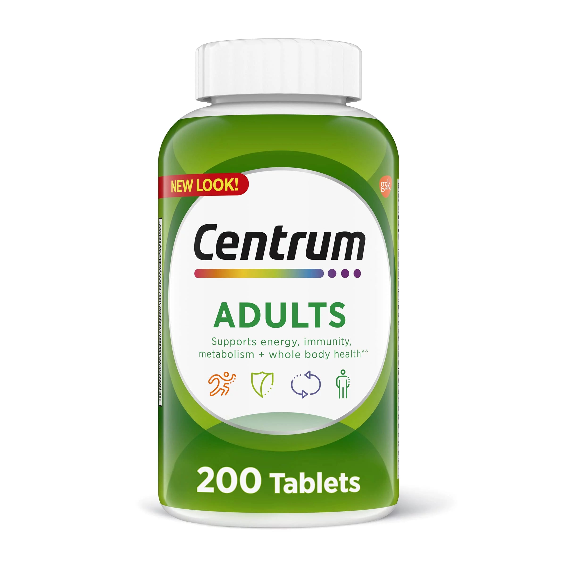 200 Count Adult Multivitamin Supplement with Zinc, Vitamin D3 and B Vitamins W2233
