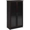 Espresso Glass Door Bookcase H144