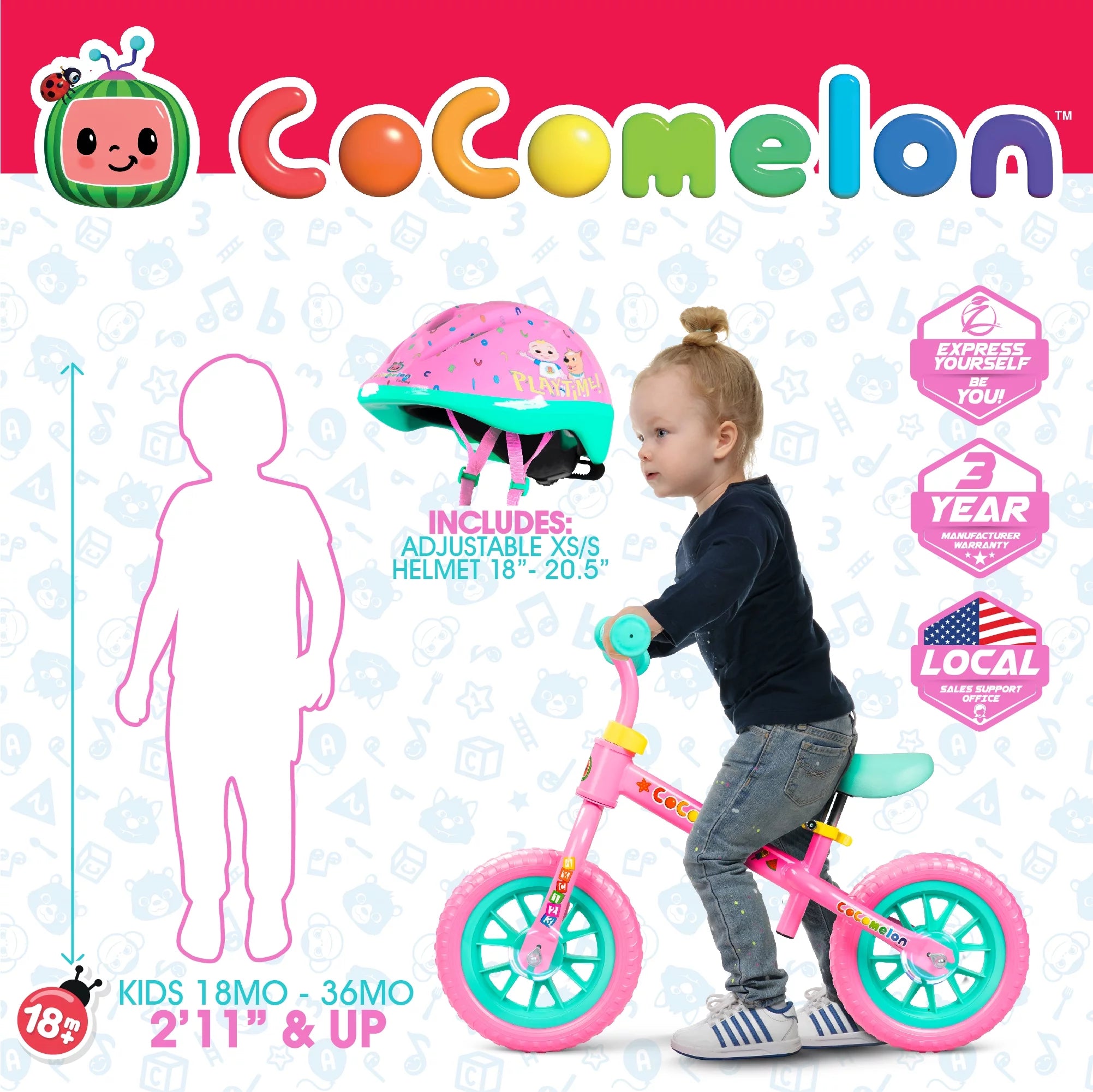 Blue Toddlers Balance Bike W64635