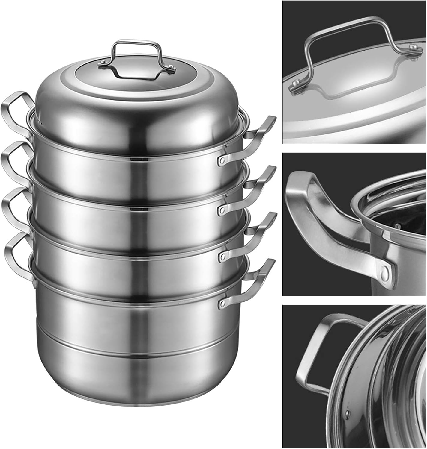 12.8in 5 Tier Stainless Steel Steamer Pot S201624