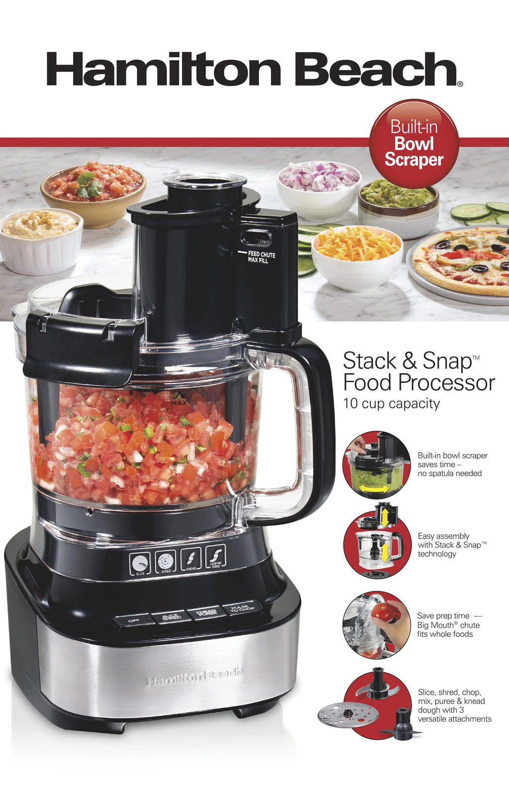 10 Cup Black Food Processor M37733