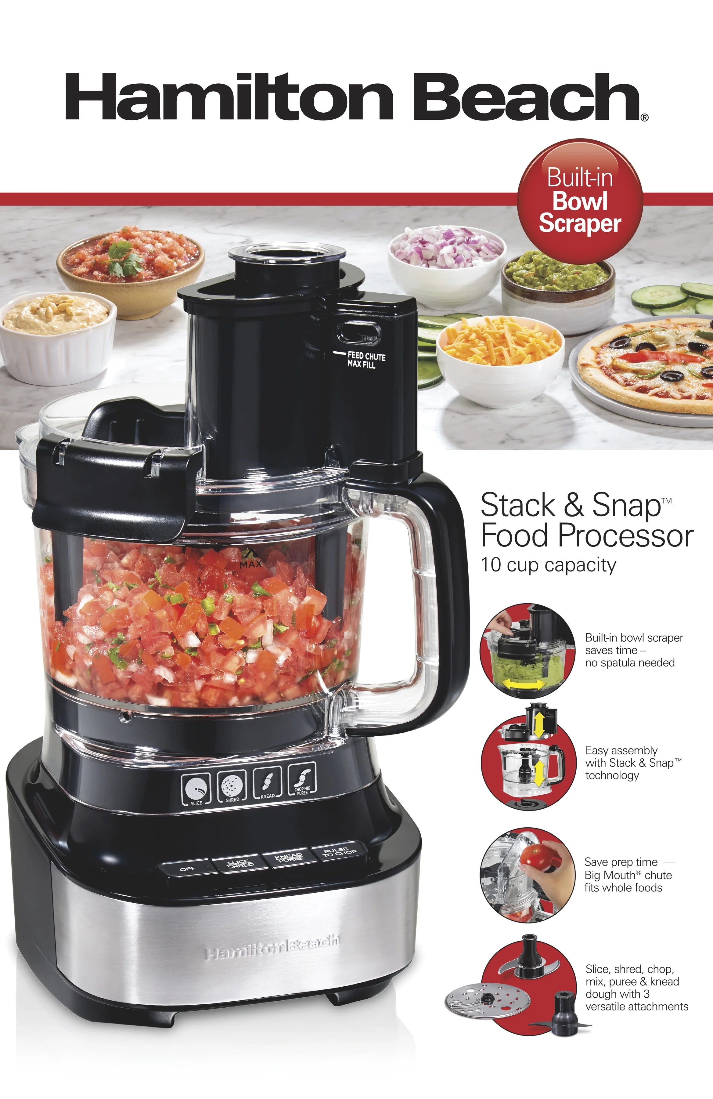 10 Cup Black Food Processor M37733