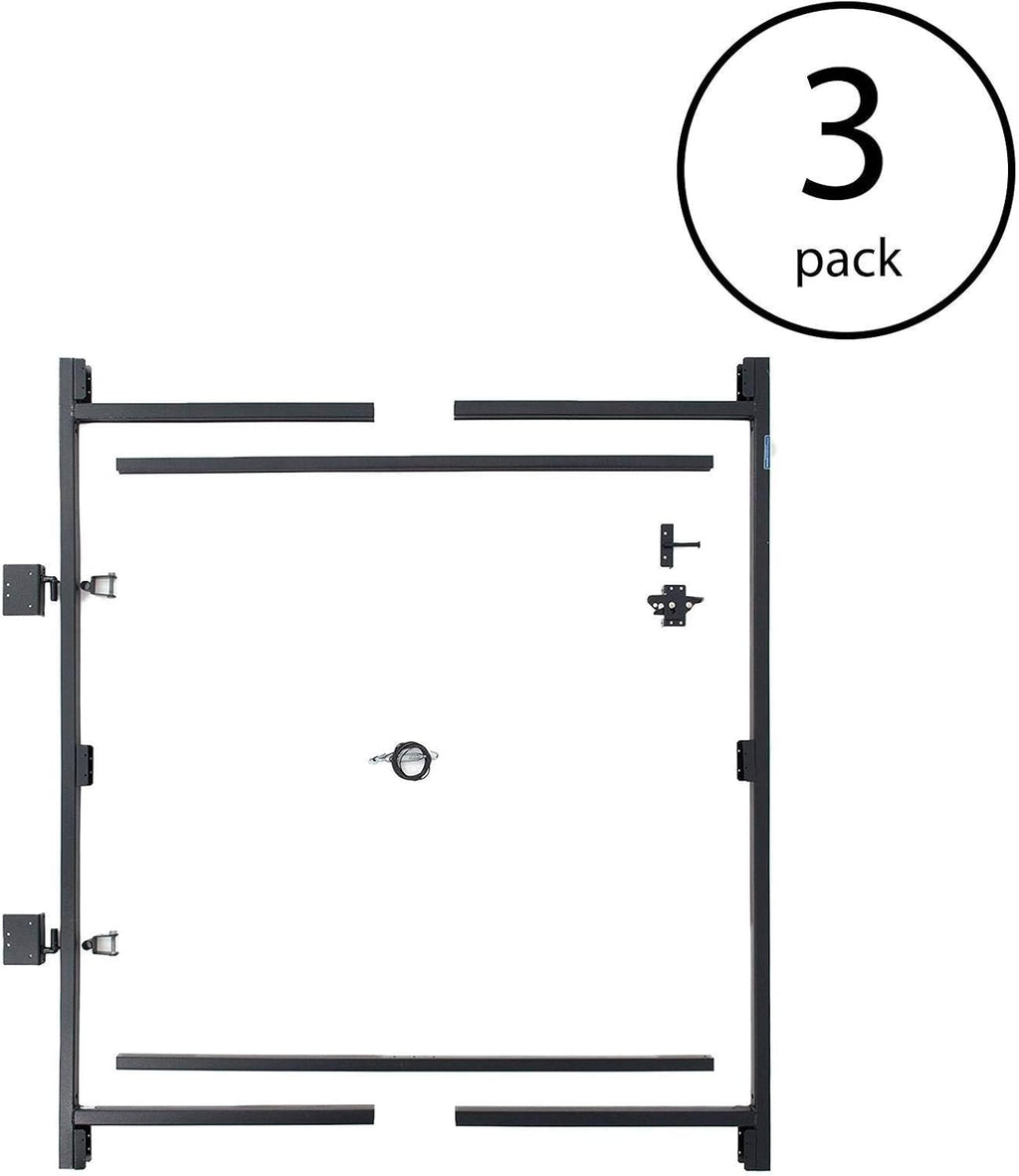 Steel Frame Gate Adjustable Building Kit, 60 to 96 Inches Wide and 6 Inches High, 3 Pack V8427