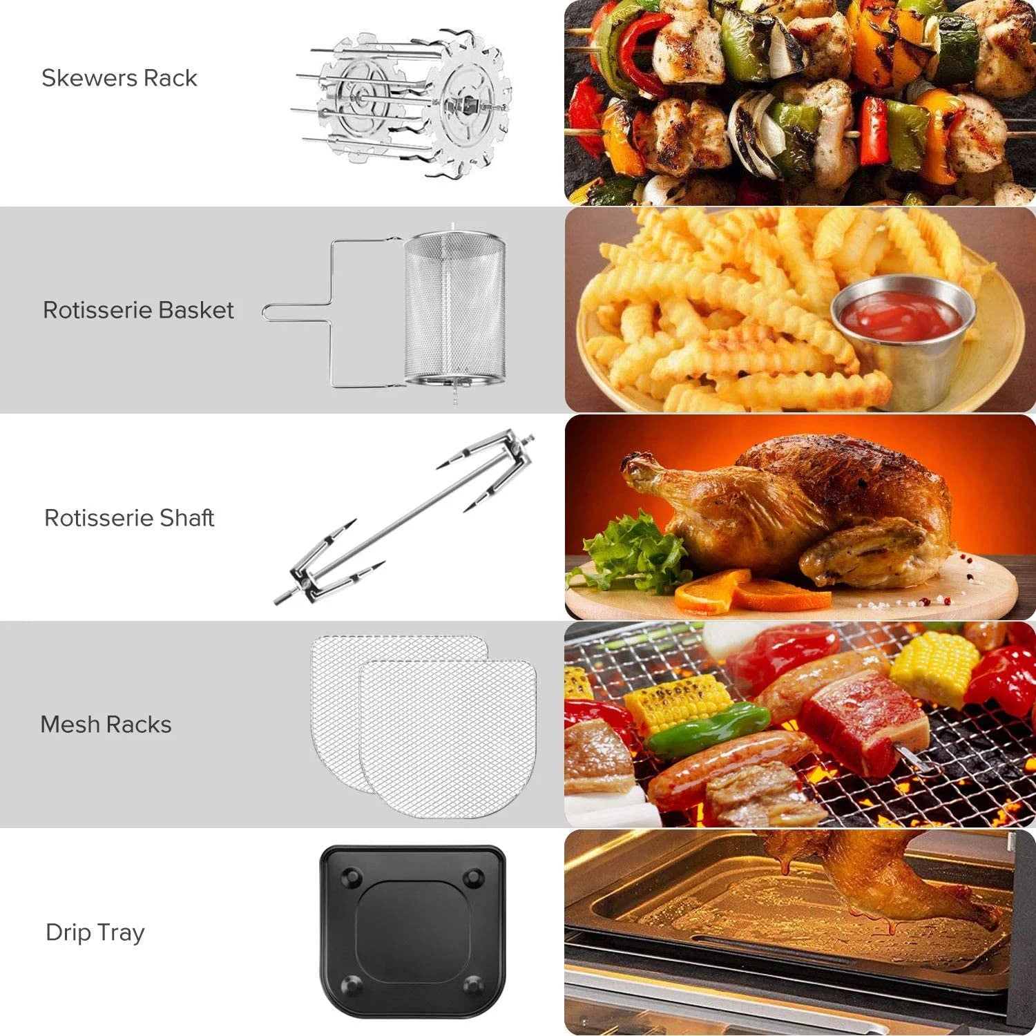 8-in-1 Digital Air Fryer Oven 12.7 Qt Countertop Oven, Black B68839