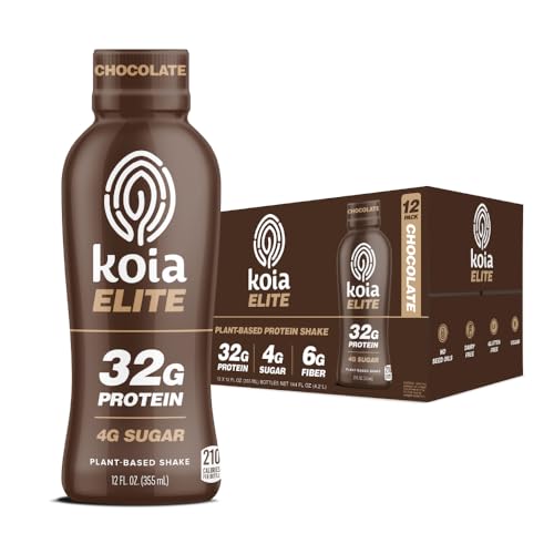 Plant Based Protein Shake, Chocolate, 32g Protein, 12 Fl Oz (Pack of 12) P55856