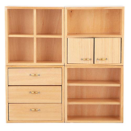 White 1:12 Mini Wood Cabinet Dollhouse Furniture P7091