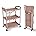 Black Folding Collapsible Service Cart M8430