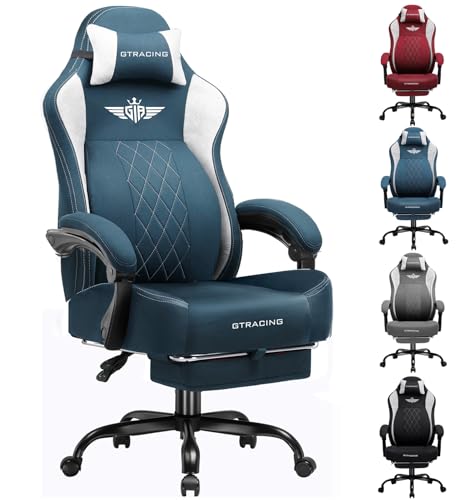 Big and Tall Gaming Chair with Footrest Y487735