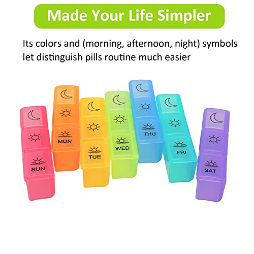 7 Day Pill Organizer with Removable Tray L2106