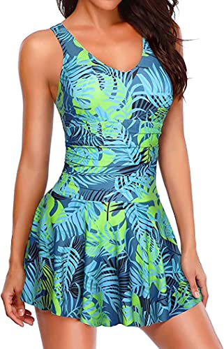 One Piece Swimdress Tummy Control Swimwear H252