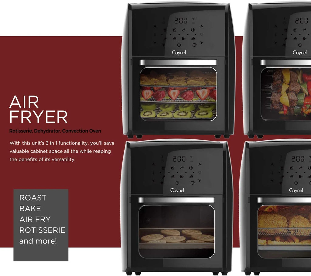 8-in-1 Digital Air Fryer Oven 12.7 Qt Countertop Oven, Black B68839