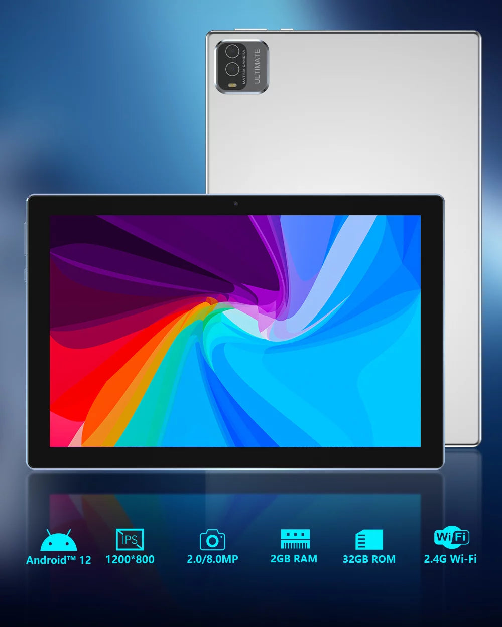 10 inch Android Tablet 2GB+32GB 6000mAh Quad Core HD Touch Screen C3453