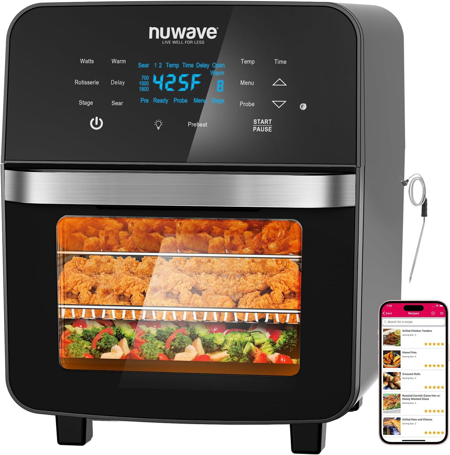 15.5Qt 10-IN-1 Air Fryer Rotisserie Oven R49345