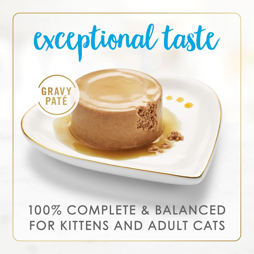 Ocean Whitefish and Tuna Feast Pate Wet Cat Food Gravy - (Pack of 24) 3 oz. Cans N6887