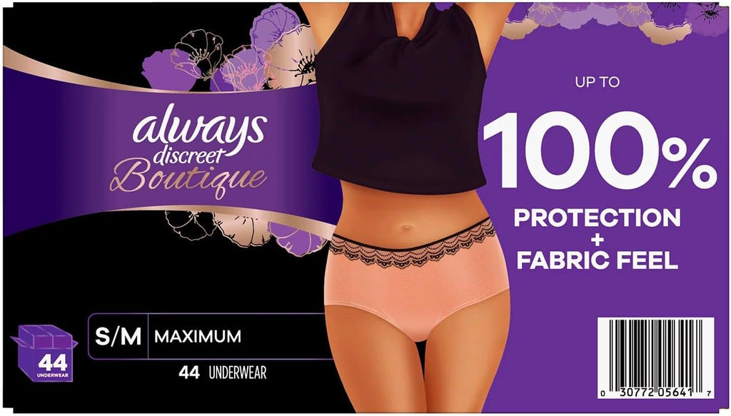 Maximum Absorbency Incontinence Underwear, S/M (44 Ct) O950