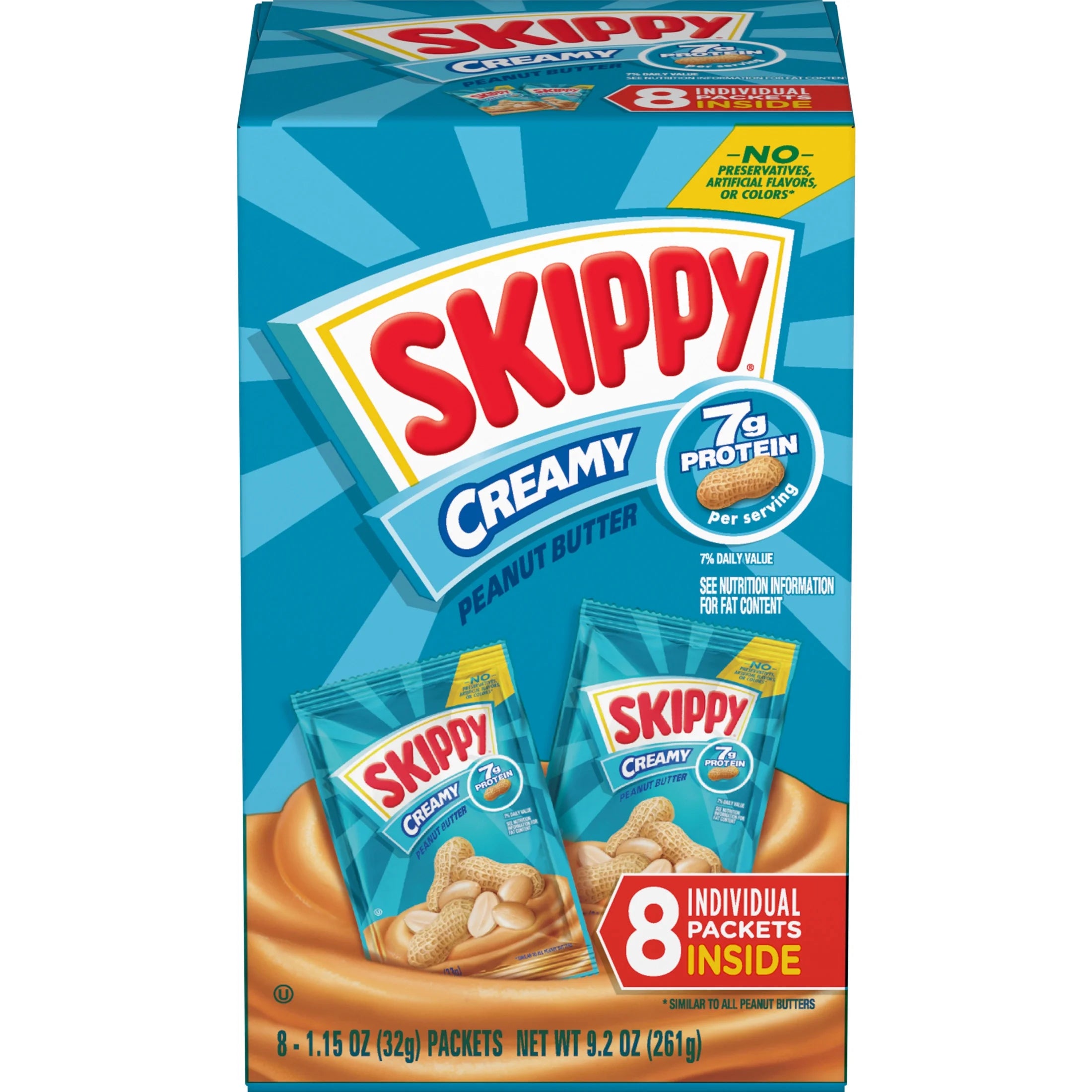 1.15 oz Creamy Peanut Butter Squeeze Packs (64 Pouches) L12597