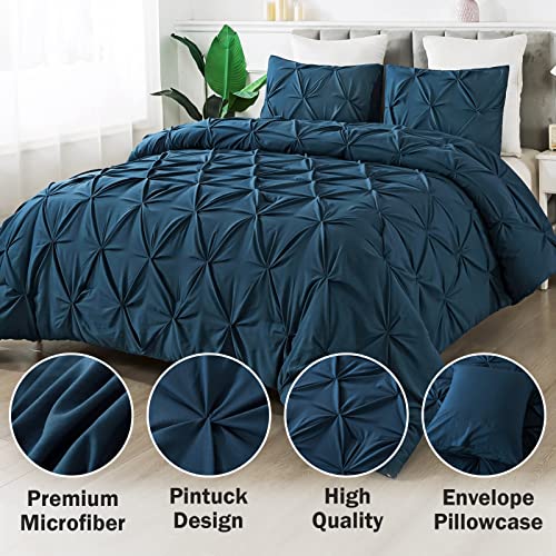 California King Comforter Set Black 3 Pieces Oversized Microfiber Down Alternative P878583