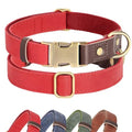 Brown Leather Dog Collar with Quick Release Metal Buckle B79862