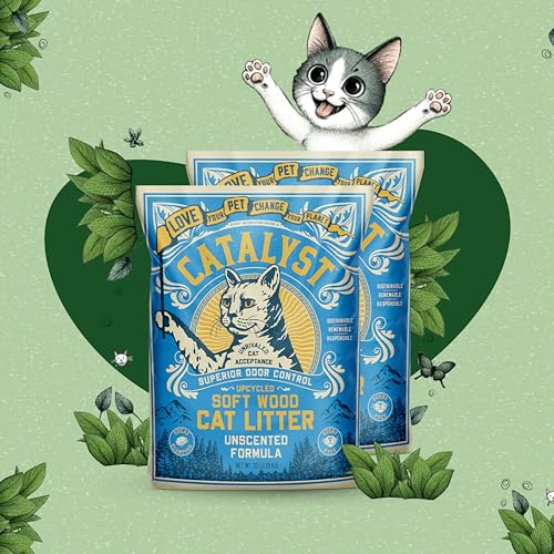 Natural Soft Wood Cat Litter (10lb, Set of 2, Unscented) F981291