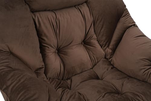 Blue Upholstered Lounge Chair with Ottoman G2405
