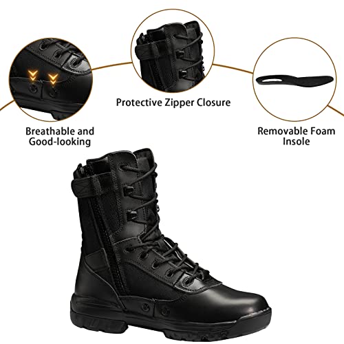 Men's Military Tactical Boots with Zipper H9464
